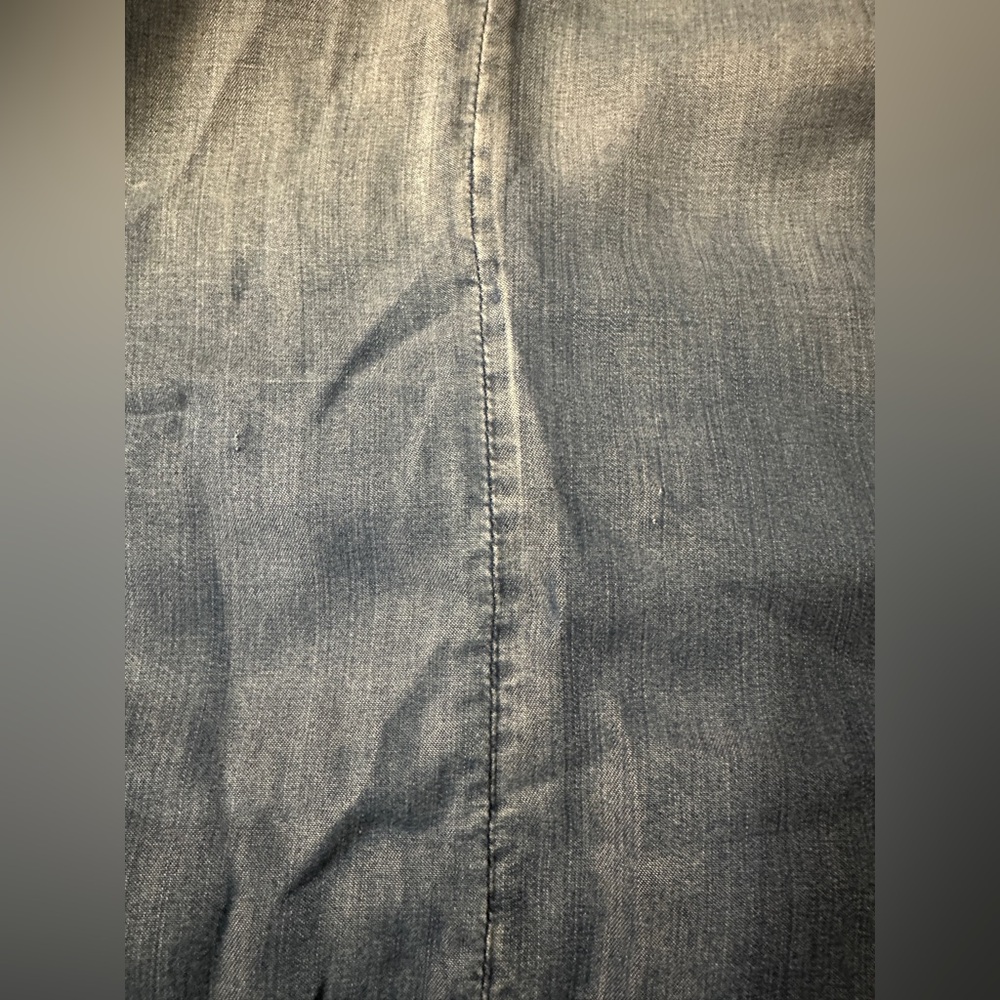 Black Orchid Blue Denim Snap Front Sleeveless Shirt - NWT - Size L - Picture 10 of 14
